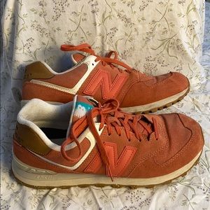 New Balance Coral Gum Sole 574 Sneakers